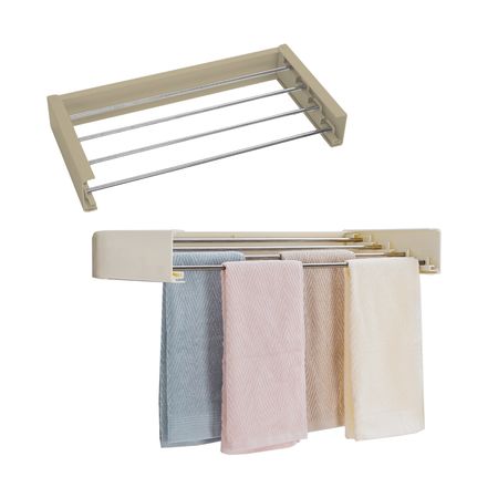 Tender Tendedero Retráctil Extensible Importbaires De Pared Color Beige