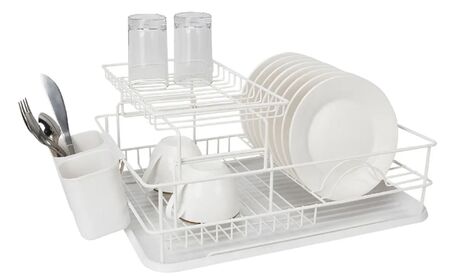 Escurridor De Platos 2pisos Blanco Línea Hudson