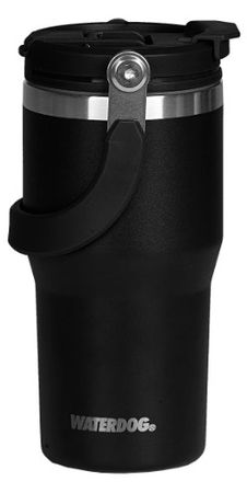 Vaso Waterdog térmico doble pico manija rebatible 900ml negro