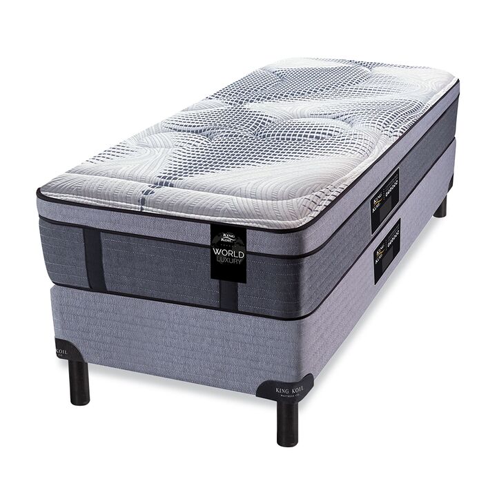 Colchon y Sommier King Koil 120 Luxury Pocket 1 Plaza 80x190 Resortes y Pillow Viscoelastico + Almohada de Regalo - Vista 2