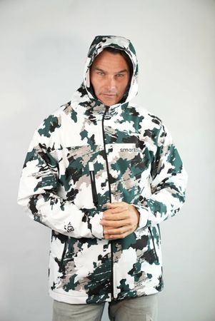 Campera Impermeable Smartbee Fishing Con Capucha Nuevo Animal Blanco