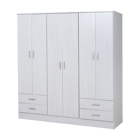 PLACARD GRANDE DE 6 PUERTAS DE ABRIR + 4 CAJONES NEVADA TANA PIU