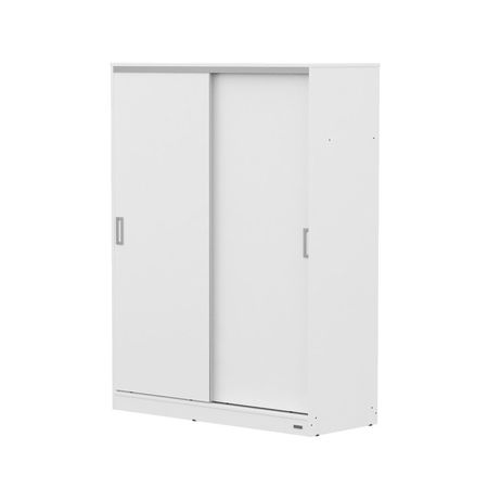 PLACARD MOSCONI 2 PUERTAS CORREDIZAS DAKAR 140 CM GUÍA METÁLICA 56410 COLOR BLANCO