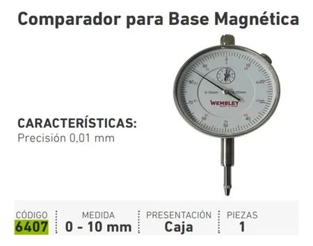 Reloj Comparador Wembley 0 a 10 Milimetros Centesimal