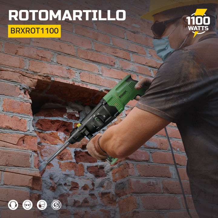 Rotomartillo Taladro Percutor 1100w Branx Con Accesorios - Vista 8