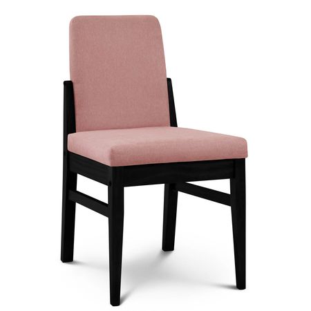 Silla de Comedor Baku Tapizado Sunny Pink lustre Wengue Espacity'