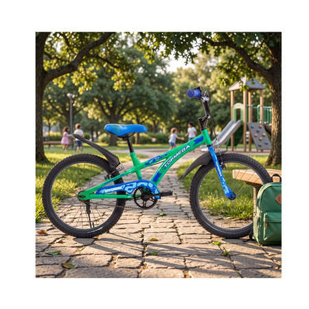 Bicicleta Infantil Topmega Speedmike Talle Único R20 1V Verde/Azul