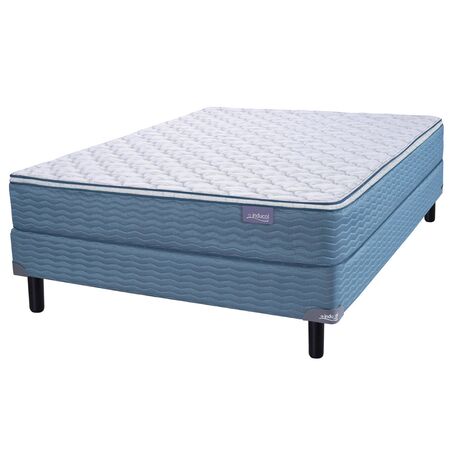 Colchon y Sommier Inducol April Azul 2 plazas y media 140x190x24cm de Resortes Bonnell y Pillow Top de Jackard