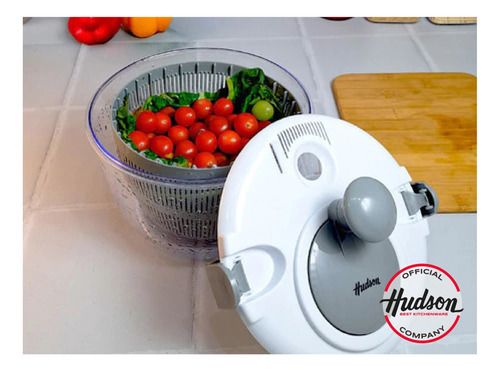 Centrifugador Plástico Para Verduras De 5 L Hudson Blanco - Vista 5