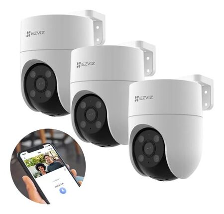 Combo X3 Cámara Ezviz domo H8C 360 Full HD Wifi exterior/interior sirena
