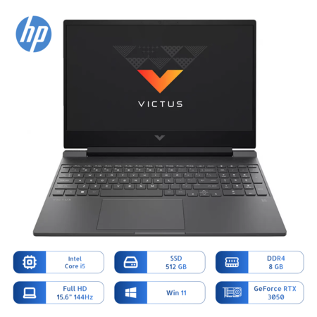 Notebook Hp Victus 15-fa2013dx I5-13420h 8gb 512gb Ssd Rtx 3050 15.6 144hz Gris