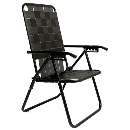 Reposera Descansar Cano Aluminio Plegable Coversol Negro 80042