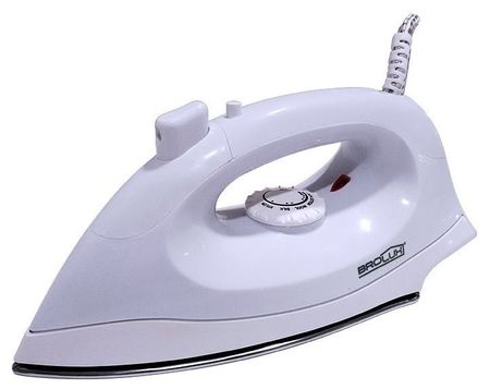 Plancha Electrica Seca Brolux Con Rociador 1000 Watts Blanco