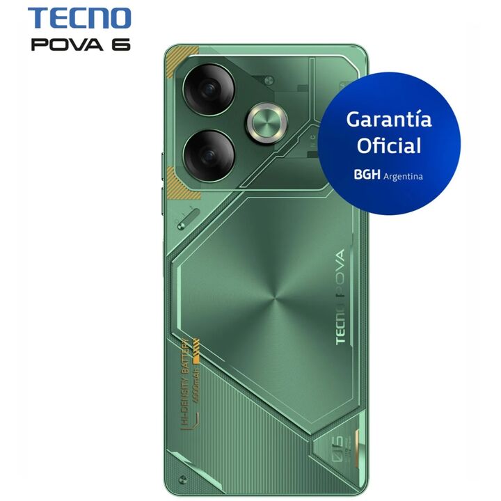 CELULAR TECNO LI7 POVA 6 GAMER 8 GB RAM 256 GB MEMORIA NFC LIBERADO VERDE - Vista 2