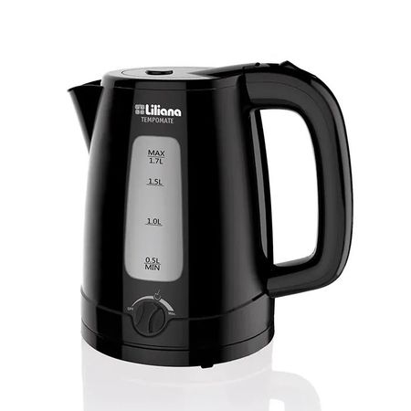 Pava Electrica Liliana Negra 1.7 litros Selector de Temperatura