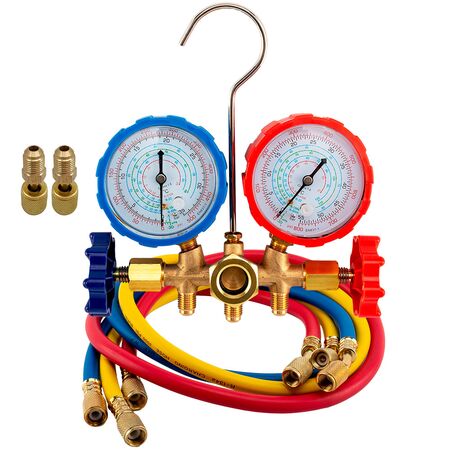 Válvula de Manómetro Gadnic MAN1REF-PRO de Doble Cabeza Fluorada