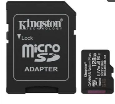 MEMORIA MICRO SD KINGSTON 128GB CANVAS SELECT PLUS, C/ADAPT (SDCS3/128GB)