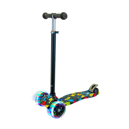 Monopatin T-go Urban Infantil con luces Led hasta 14 años Color Negro Numbers