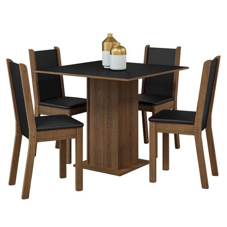 Juego De Comedor Con Mesa Con 4 Sillas Madesa Riana