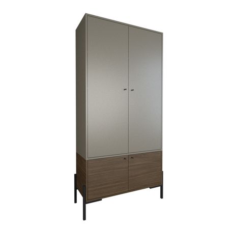 Módulo MetalWood 0.90 Mts Tables Cod: 4254 Gris y Nogal