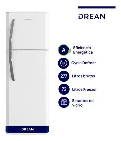 Heladera Con Freezer Cíclica 264 Litros Drean Defrost