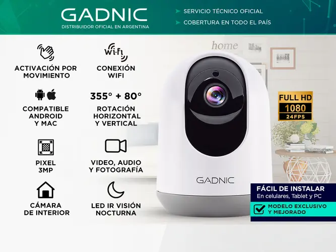 CAMARA DE SEGURIDAD GADNIC IP SX90 PLUS (C:BLANCO P2P00090) - Vista 7