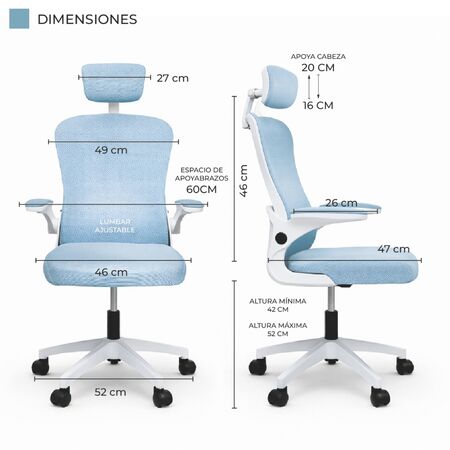 Silla Ergonómica Para Escritorio Oficina Ajustable Mesh - Skylight