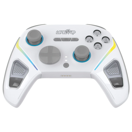 Joystick Gamer Level Up ORUS 3 en 1 Pc Dongle Dock de carga - Blanco