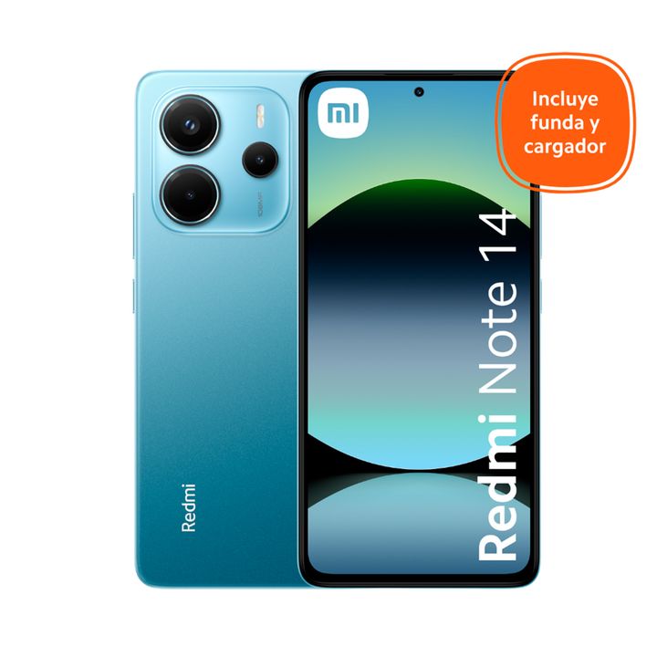 Combo Xiaomi Note 14 6+128GB Ocean Blue + Auriculares Dekkin FlowBuds - Vista 2
