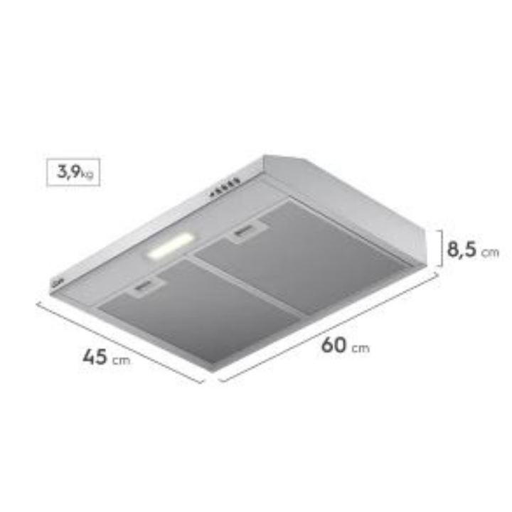 Purificador 60cm Dg6ss Plata Gafa - Vista 12