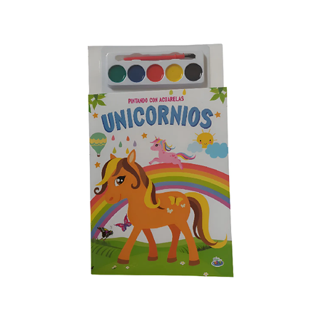 Kit X10 Sets Para Pintar Con Acuarelas Unicornios Bk-331