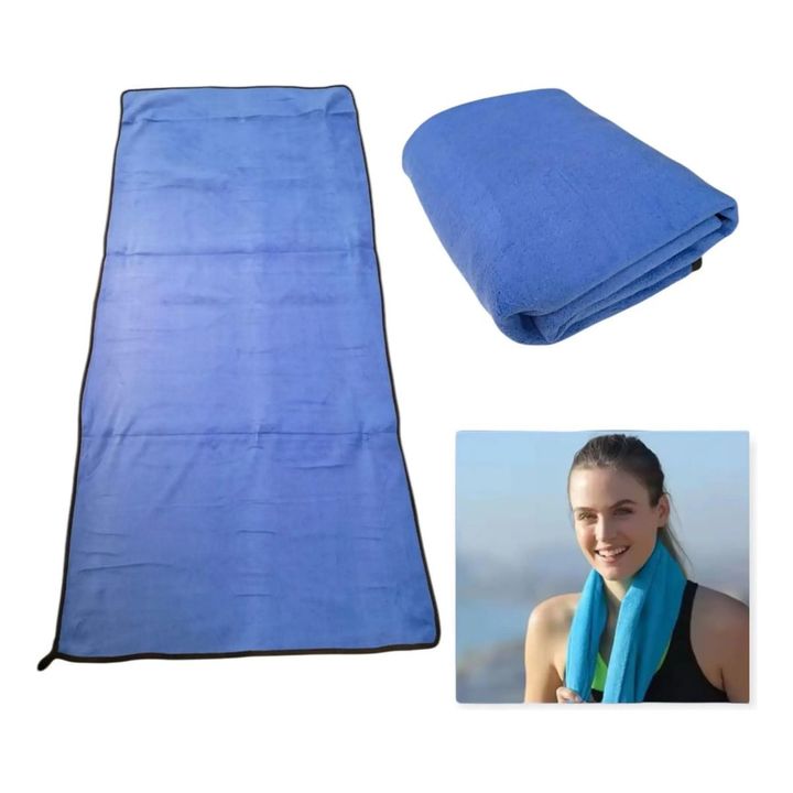 Toalla Microfibra Secado Rápido Deportiva Camping Playa Gym - Vista 5