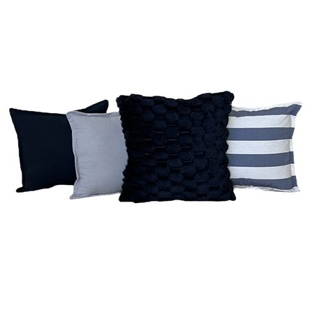 Pack X 4 Almohadones Tusor 40x40 y Peludo 45x45 Nordico cama