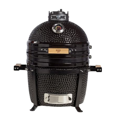 Kamado Kadu 15 Negro con funda - BBQ Grill - Horno Ceramico - Parrilla