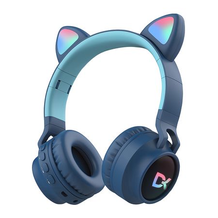 Auriculares Inalambricos Dekkin Over Ear Bluetooth Orejas Gato Verde