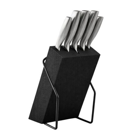 Set 5 Cuchillas Acero con Taco Carol Negro