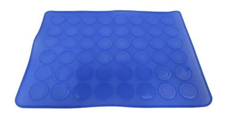Plancha De Silicona Para Macarrones  40 X 30 X 0.3cm Silcook Azul