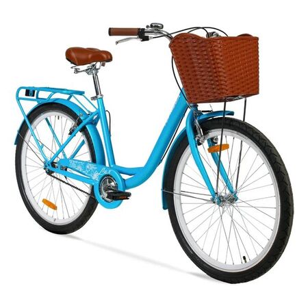 BICICLETA TOPMEGA LUX R26 PASEO ACERO CANASTO/GUARDABARROS/PORTAEQUIPAJE