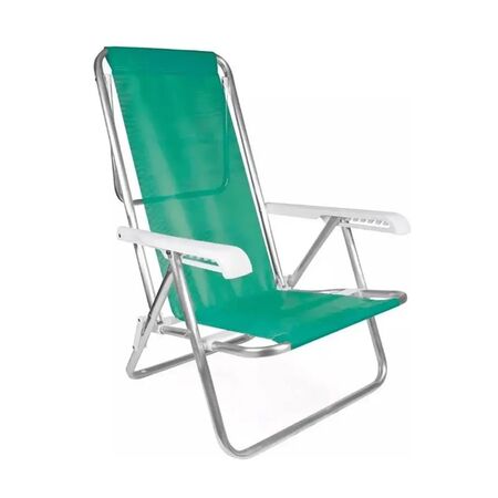 Reposera Laury Sannet 8 Pos Aluminio Con Apoyabrazos