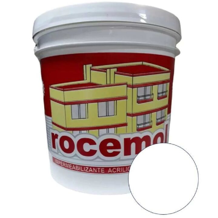 Impermeabilizante Acrilico Rocemol Tradicional Blanco 23Kg - Vista 1