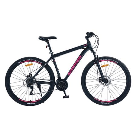 Bicicleta Mtb Anderson S400 R29, 21V Freno a Disco, Suspensión, Negro/Rosa S