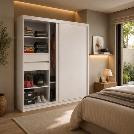 Placard Corredizo 1,79m. 2pta  Blanco Tables