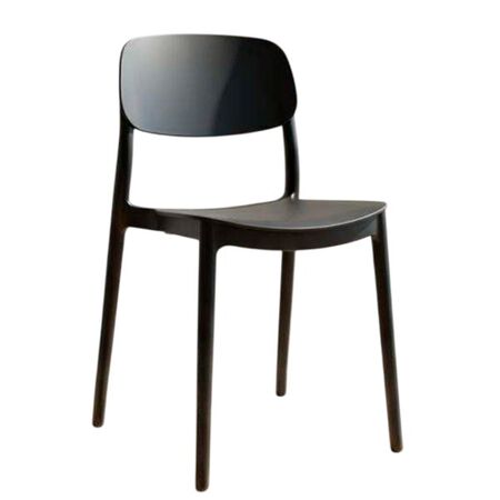 Silla de Diseño Avelino 105/003 Ecológica Negro de Exterior