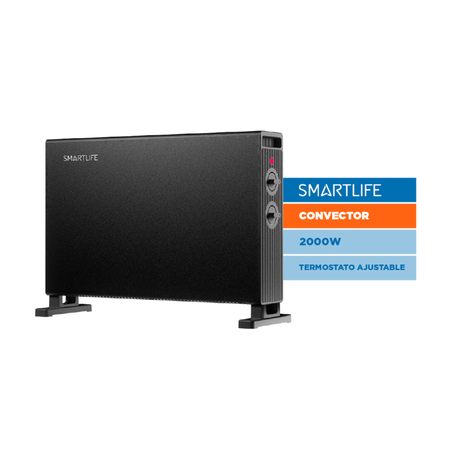 calefactor electrico smartlife 2000w negro sl-co2000pn