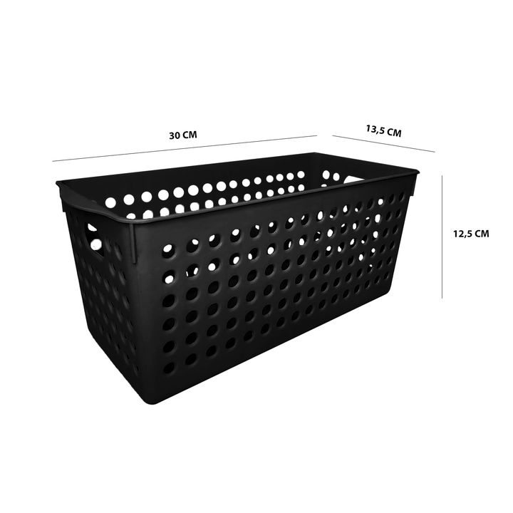 Set 4 Cestos Organizadores Rectangular Calado - Colombraro - Vista 5