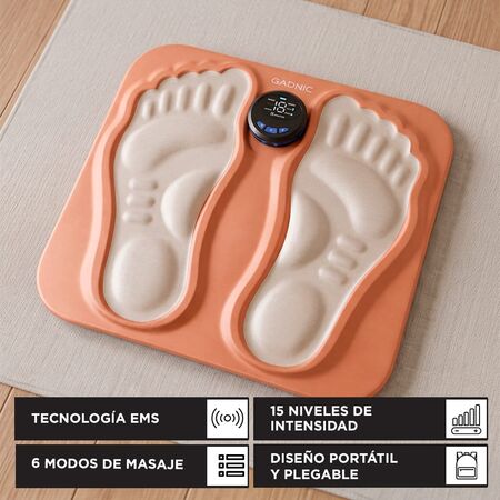 Alfombra Masajeadora EMS Gadnic Recargable 6 Modos 15 Niveles De Intensidad Bateria 150 mAh