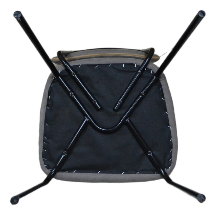 Pack X3 Sillas De Comedor Miranda Dakot Desarmables En Caja Tapizado Plata - Caño Negro - Vista 8