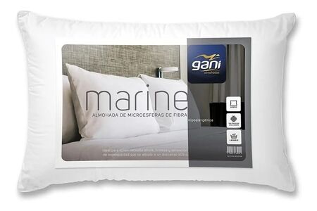 Almohada De Fibra Marine Plana 90x50 Gani Blanco