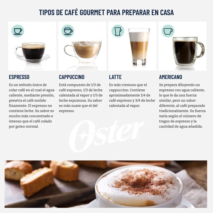 Cafetera Oster BVSTEM5501B Negro Espresso - Vista 5