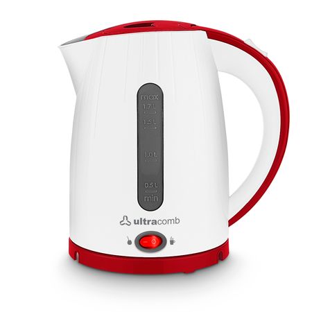 Pava Electrica PE-4907 Ultracomb 1.7 Lts Color Blanca Y Roja